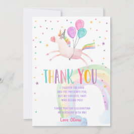 Unicorn Geburtstag Danke, dass Sie Karte Pink Magi