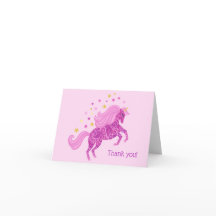 Unicorn Geburtstag Danke Karte
