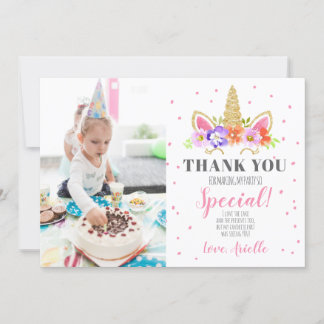 Unicorn Geburtstag Vielen Dank, dass Sie Karte ros