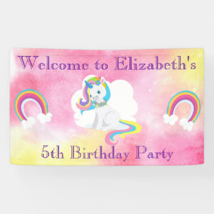 Unicorn-Geburtstags-Party-Willkommen Banner