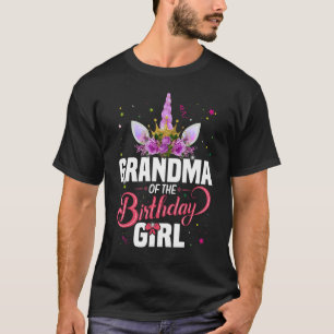 Unicorn Geburtstagsgrandma des Geburtstagskranzes T-Shirt