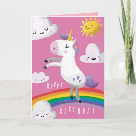 Unicorn Geburtstagskarte Karte