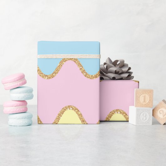 Unicorn Geburtstagsmuster Geschenkpapier (Babyparty)