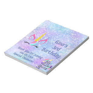Unicorn Geburtstagsparty Candy Bar Wrappers Favori Notizblock