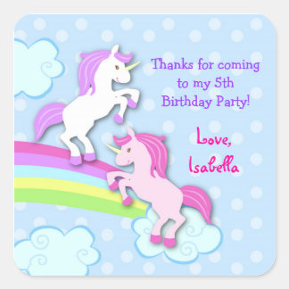 Unicorn Geburtstagsparty Gefallen Stickers