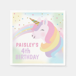 Unicorn Geburtstagsparty Napkins Serviette
