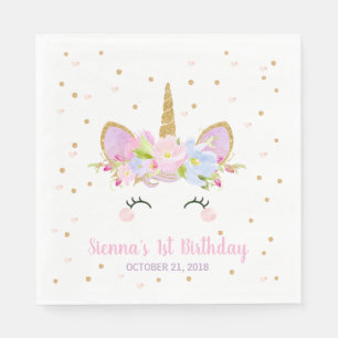 Unicorn Geburtstagsparty Paper Napkins Serviettes Serviette