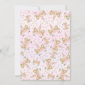 Unicorn Geburtstagszeit Kapselkarte Gästebuch Karte (Rückseite)