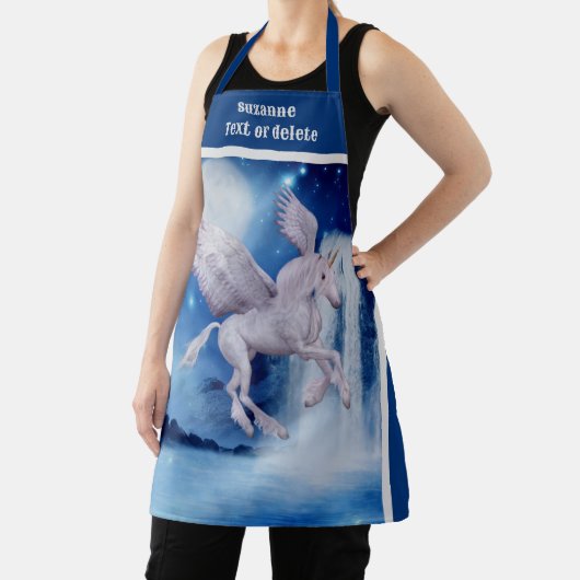 Unicorn Gedeckter Wasserfall Personalisiert Schürze (InSitu)