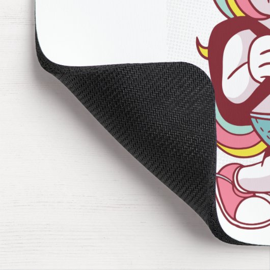 Unicorn geht zur Schule Mousepad (Ecke)