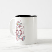 Unicorn geht zur Schule Zweifarbige Tasse (Vorderseite Links)