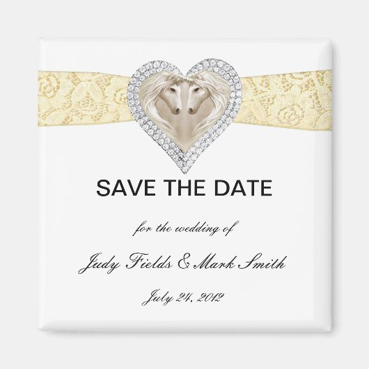 Unicorn-Gelbe Spitze Speichern Sie das Datumsfenst Magnet (Vorne)