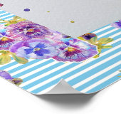 Unicorn Gemälde Befolgen Sie Ihre Träume Wasserfar Poster (Ecke)