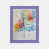 Unicorn Gemälde folgen Ihren Träumen Fleece Blanke (Vorderseite)