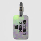 Unicorn Gepäckanhänger mit leuchtenden Einhornfarb (Vorderseite Vertikal)