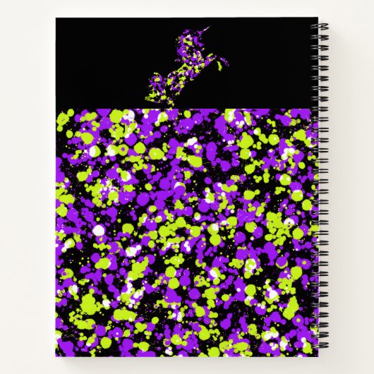 Unicorn geplatzierte Farbe Notizblock (Rückseite)