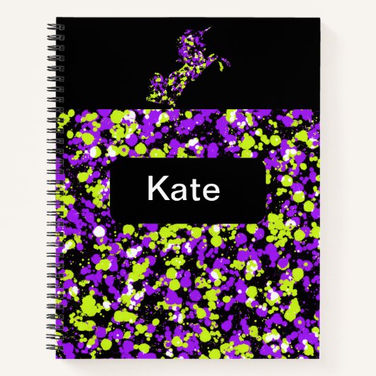 Unicorn geplatzierte Farbe Notizblock (Vorderseite)