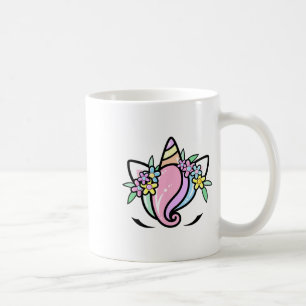 Unicorn Gesicht Niedliche Augenbrauen Sonntag Oste Kaffeetasse