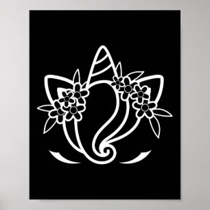 Unicorn Gesicht Niedliche Augenbrauen Sonntag Oste Poster