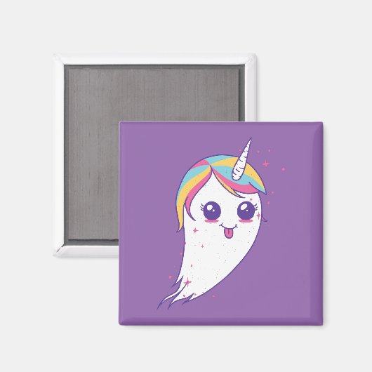 Unicorn Ghost Magnet (Vorderseite/Rückseite)