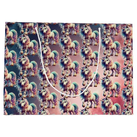 Unicorn Gift Bag Große Geschenktüte (Rückseite)