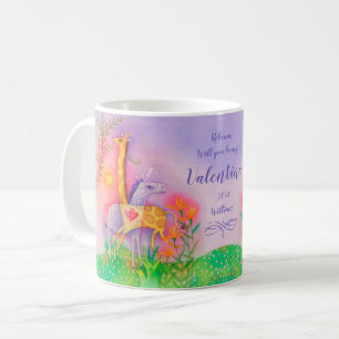 Unicorn-Giraffen-Safari-LiebeValentines Kaffeetasse
