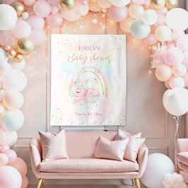 Unicorn Girl Babydusche Hintergrund Tapestory Wandteppich