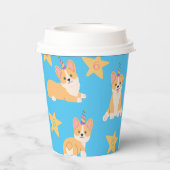 Unicorn Girl Birthday, Corgi Custom Age Pappbecher (Rückseite)