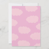 Unicorn Girl Birthday Einladung (Rückseite)