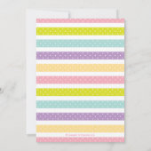 Unicorn Girl Birthday laden jede alte dunkle Haut Einladung (Rückseite)