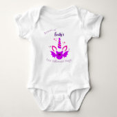 Unicorn Girl First Halloween Personalisiert Baby Strampler (Vorderseite)