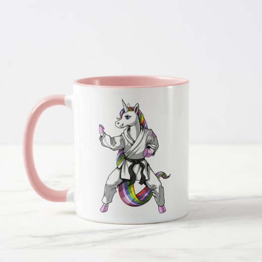 Unicorn Girl Karate Ninja Tasse (Links)
