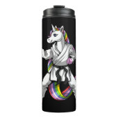 Unicorn Girl Karate Ninja Thermosbecher (Vorderseite)