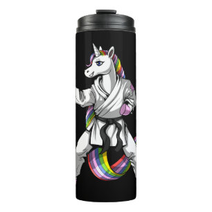 Unicorn Girl Karate Ninja Thermosbecher