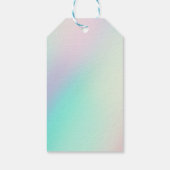 Unicorn Girl Magical Pastel Rainbow Birthday Geschenkanhänger (Rückseite)