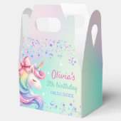 Unicorn Girl Magical Pastel Rainbow Birthday Geschenkschachtel (Geöffnet)