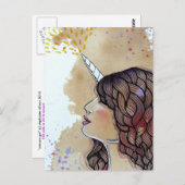 Unicorn Girl Postkarte (Vorne/Hinten)
