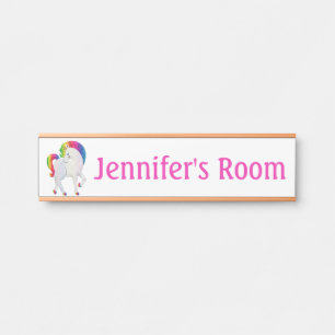Unicorn Girl's Bedroom Door Namensschild