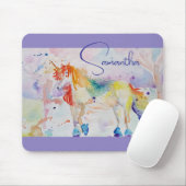 Unicorn Girls benutzerdefinierbarer Name USB-Stick Mousepad (Mit Mouse)