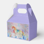 Unicorn Girls Birthday Lila Cake Favor Box Geschenkschachtel (Rückseite)