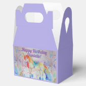 Unicorn Girls Birthday Lila Cake Favor Box Geschenkschachtel (Geöffnet)
