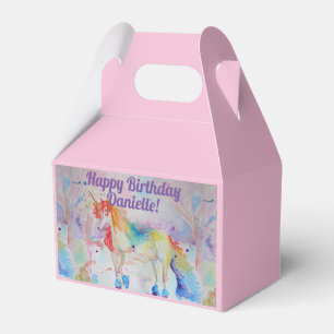 Unicorn Girls Birthday Pink Cake Favor Box Geschenkschachtel