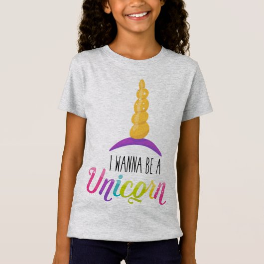 Unicorn Girls' Fine Jersey T - Shirt (Vorderseite)