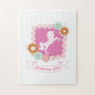 Unicorn Girls Geburtstagsparty Puzzle