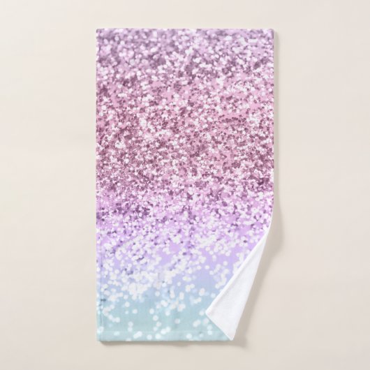 Unicorn Girls Glitzer #1d (Imitate Glitzer) #paste Badhandtuch Set (Handtuch)