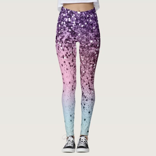 Unicorn Girls Glitzer #6c (Imitate Glitzer) #shiny Leggings (Vorderseite)