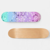 Unicorn Girls Glitzer Stars #1 #shiny Skateboard (Horizontal)