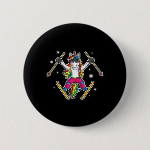 Unicorn Girls Niedlich Ski Team Traineranleitung Button