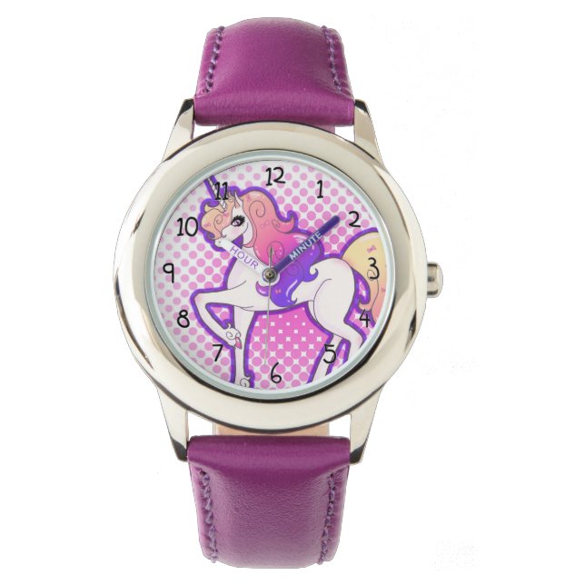 Unicorn Girls Watch Armbanduhr (Vorderseite)