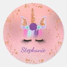 Unicorn Girly Blush Pink Glitzer Rose Gold